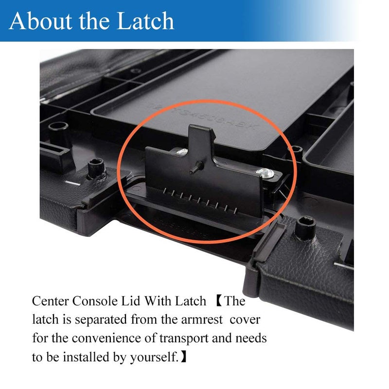 VeCarTech Center Console Lid Kit with Latch Compatible with 2007-2013 Chevy Tahoe/Avalanche/2008-2014 Silverado/GMC Yukon(XL)/Sierra 1500/2500/3500 Center Console Cover Repair Kit OEM 20864151(Gray) - Image 2